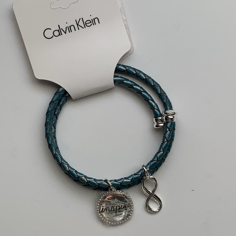 Calvin Klein Blue Leather Coil Double Wrap Bracelet โinspireโ, infinity โฆ